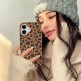 thumbnail image 3 of Compatible with iPhone 17 Case Cute Leopard Cheetah Phone Case for Women Girls Men Aesthetic, Dual-Layer Protection Shockproof Cover for 17 6.3 Inch, Brown Leopard, 3 of 5