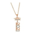 thumbnail image 1 of Collier Perle Lettre Ronde Gravure Minimaliste Bijoux pour Dames, 1 of 2