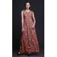 thumbnail image 2 of Bimba Robe de Plage Longue Sans Manches à Fente avant Imprimée de Feuilles Été Printemps pour Femmes - Moyen, 2 of 5