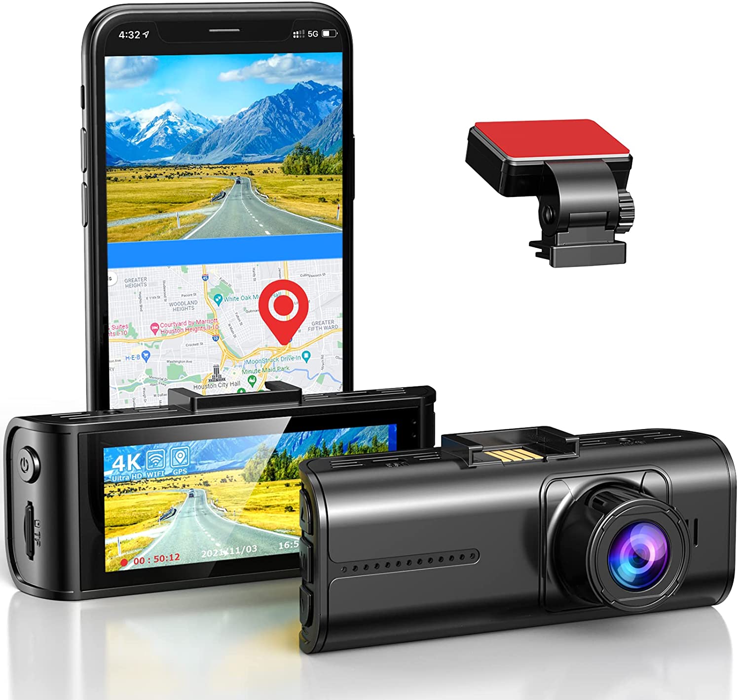 dash cam with large screen