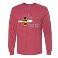 thumbnail image 2 of Wild Bobby, Be Fearless Buzzing Bee Pop Culture Mens Long Sleeve Shirt, Vintage Heather Red, 2XL, 2 of 3
