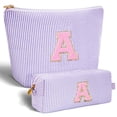 thumbnail image 1 of Set de bolsas de cosméticos Btffitting Initials, bolsa de maquillaje, color lavanda, 1 of 7