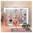 thumbnail image 6 of LED Bathroom Mirror 36x24 inch with Anti-Fog Touch - Frameless Illuminated Wall Mirror for Vanity, Shower, Dressing - Adjustable Brightness, Color Temperature, 6 of 6