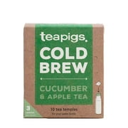 Teapigs Cucumber & Apple Herbal Cold Brew Tea Bags, 10 Count X 6 Boxes, Light, Fruity, Refreshing, Caffeine Free