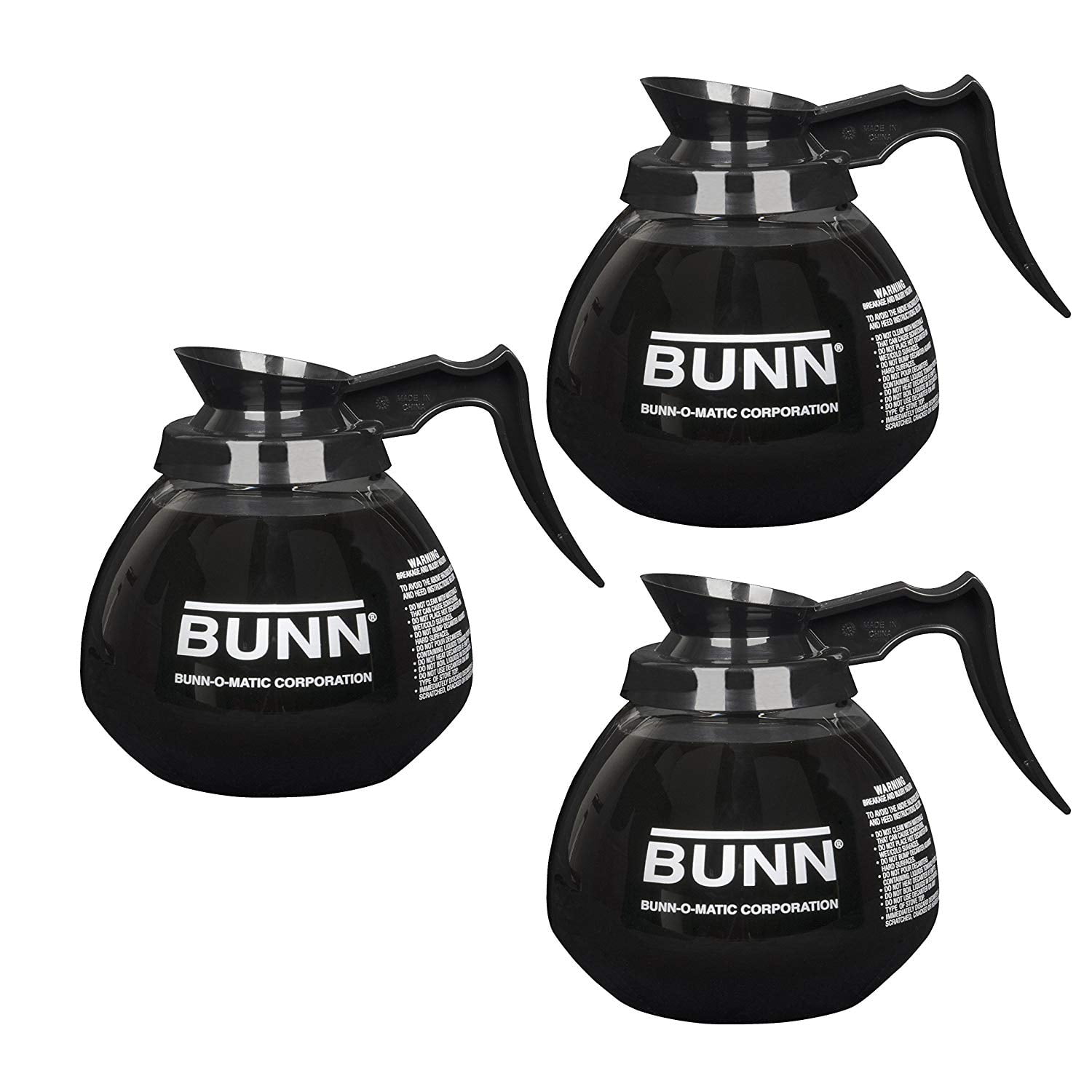 Details about   3 Commercial DECAF Coffee Pots Decanters REPLACEMENTS CARAFE FOR BUNN GERMANY D 
