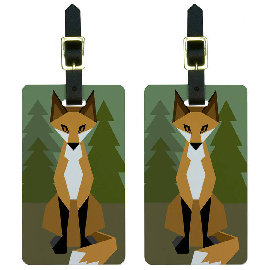 fox luggage tag