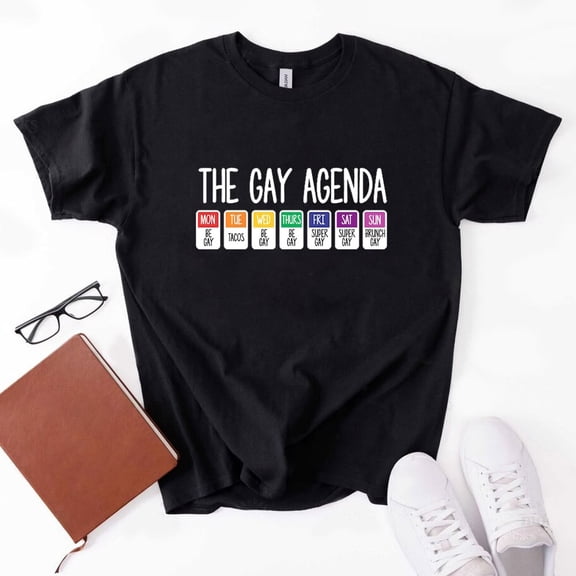 The Gay Agenda T-Shirt, Funny LGBTQ Shirt, Pride Rainbow Shirt, Bisexual Shirt, Equality Shirt