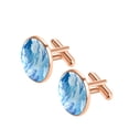 thumbnail image 2 of Cloud Men's Stainless Steel Cufflinks Set for Formal Attire Made of Stainless Steel, for Business Meetings or Special Events, 2 of 6