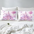thumbnail image 4 of Erosebridal Dreamy Castle Queen Sheet Sets, Fairy Princess Bedding Queen Size, Flower Bowknot Decor 4pcs, 4 of 7