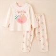 thumbnail image 2 of yboeqw Girls Clothes 2 Piece Crew Neck Long Sleeve Tops and Pants Set Fall Winter Loungewear with Pockets Outfits Set,Size 2-3 Years, 2 of 6