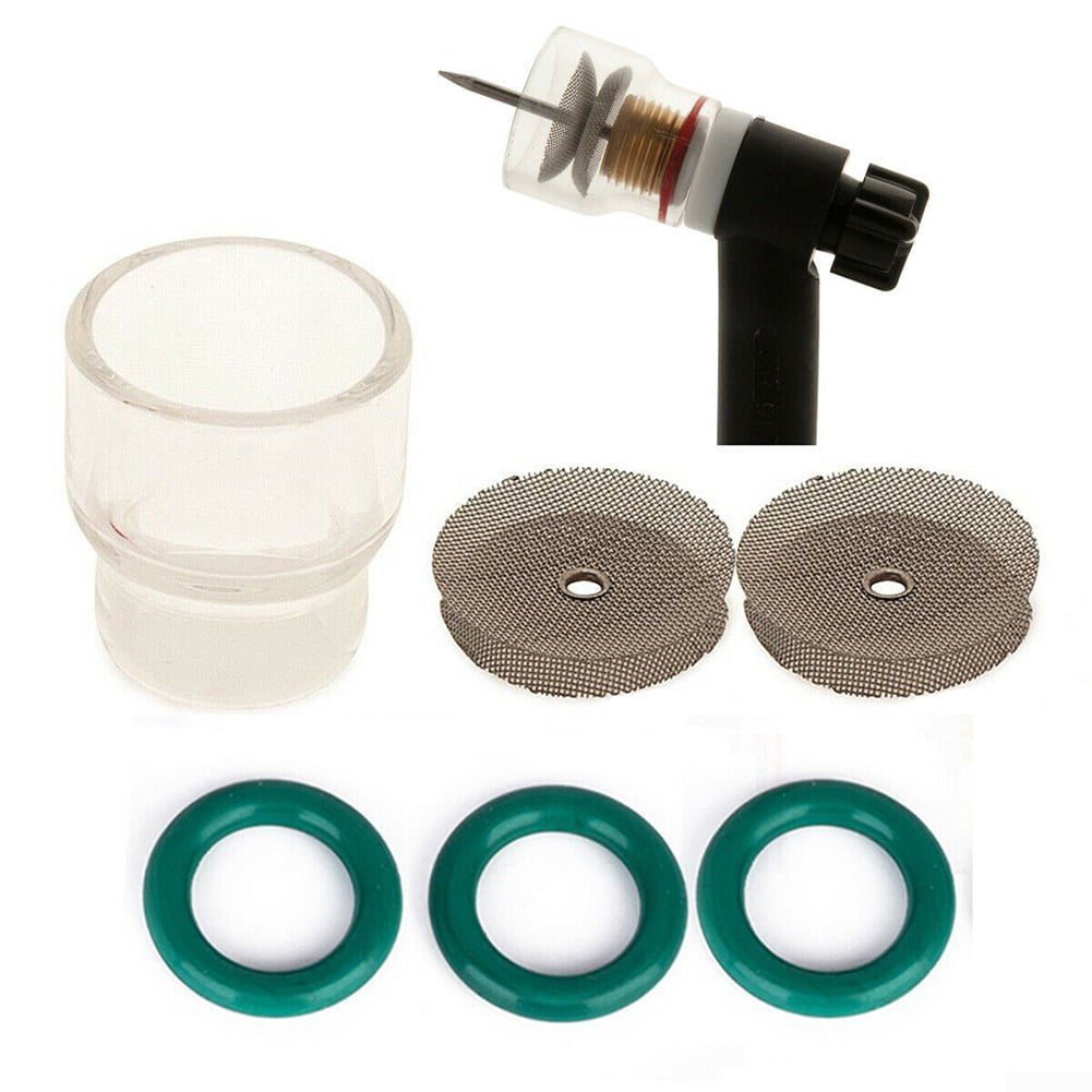 6 PCS #12 Glass Pyrex Cup TIG Welding Torch Gas Lens Tools Kit For WP-9 & WP-17 