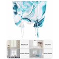 thumbnail image 6 of Marble Ripple Tie Up Curtains for Window, Thermal Insulated Balloon Shade Adjustable Rod Pocket Curtains Valance Panels for Kitchen Bathroom Cafe 52 x 45 Blue White Marble Lines Abstract Art, 6 of 6
