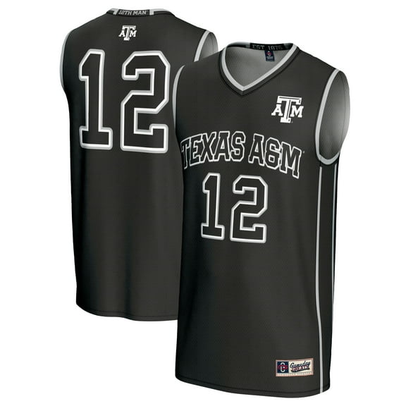 Unisex GameDay Greats #12 Black Texas A&M Aggies Basketball Lightweight Fashion Jersey