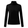 thumbnail image 5 of PENGXIANG T-Shirts à Col Roulé Manches Longues pour Femmes Col Montant Ajusté Décontracté, 5 of 5