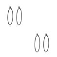 thumbnail image 2 of Sonducket 1 par de aretes de aro para mujer, joyería exquisita, estilo simple, colgantes redondos para orejas, gotas para orejas, accesorios de moda, Negro 4cm 2piezas Sonducket CBP353401, 2 of 6