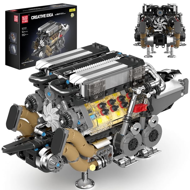 Set de construcción Mould King modelo W16 con motor, 952 piezas