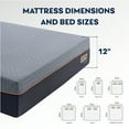 thumbnail image 4 of EGOHOME Black 12 inch Hybrid Mattress, Queen Size Memory Foam Mattress, Pocket Spring, 4 of 10
