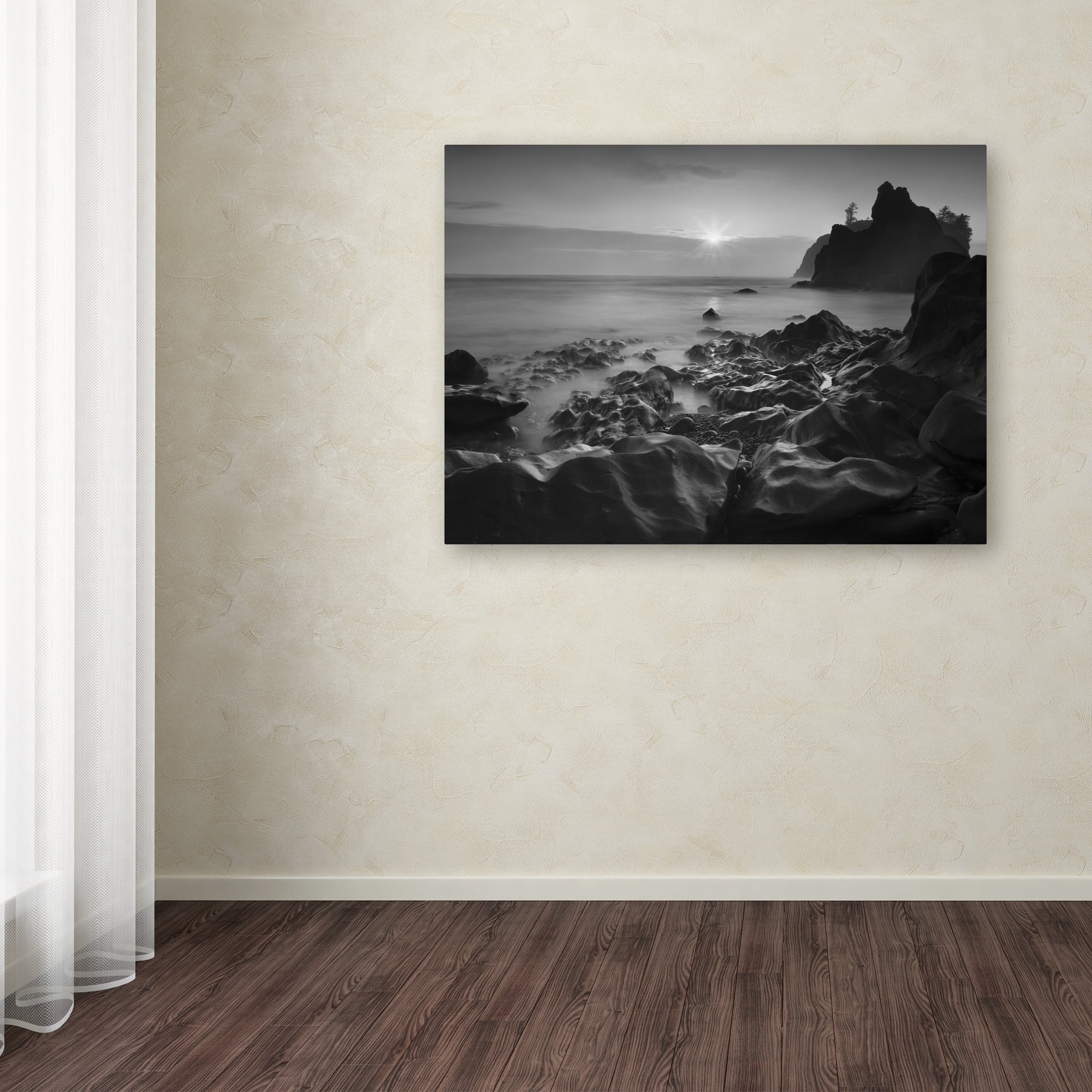 Trademark Fine Art "Sunset At Ruby Beach" Canvas Art by Moises Levy