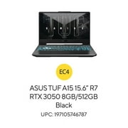 ASUS TUF A15 15.6 inch FHD Gaming Laptop, AMD Ryzen 7 7435HS, NVIDIA Geforce RTX 3050, 8GB DDR 5, 512GB SSD, Graphite Black