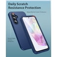 thumbnail image 5 of FNTCASE for Galaxy A35-5G Phone Case: Matte Frosted Silicone Protective Cases with Built-in Screen Protector Dual Layer Shockproof Military Grade Drop Protection Rugged Bumper Cell Case Blue, 5 of 7