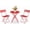 Red, variant on 3 Piece Patio Bistro Set, Folding Patio Bistro Table and Chairs Set of 2, Outdoor Patio Furniture Set, Metal Structure, No Assembly Need, for Balcony Yard Garden, Yellow