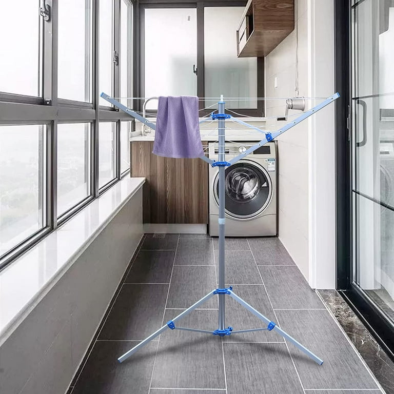 TFCFL 3 Arm Folding Umbrella Style Laundry Dryer Clothes Drying Rack Outdoor Portable