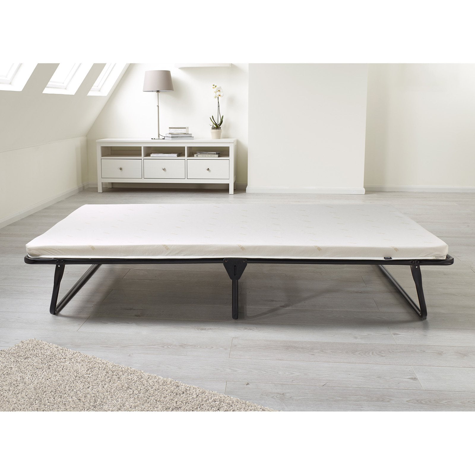 Jay-Be Saver Folding Bed With Airflow Mattress Regular Black/White 