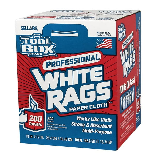 Sellars5820201 White Shop Rags (200ct)