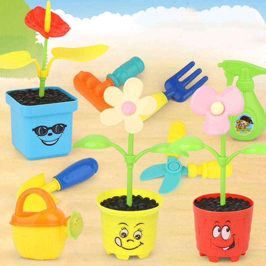 22 pcs Enfants Jardinage Ensemble éducatif Plantation Fleurs Outil Semblant Jardin Jouet chlid Toy 