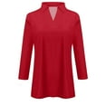 thumbnail image 3 of SNKSDGM Easter Shirts for Women Going Out Tops for Women Long Sleeve Plus Womens 3/4 Sleeve Tops V Neck Work Shirts Dressy Casual Blouses Three Quarter Length Tunic Tops Womens Shirts Trendy, 3 of 4