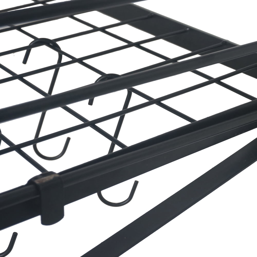 Kepooman 2-Tiered Wall Mounted Pot Rack, Kitchen Cookware Storage Organizer