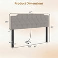 thumbnail image 3 of Costway Headboard for Queen and Full Size Bed, Rivet Tufted Upholstered Head Board Gray, 3 of 11
