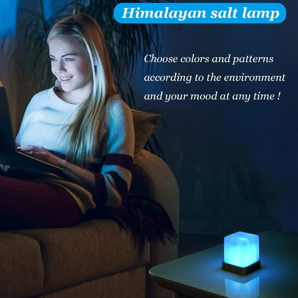 Wireless Natural Himalayan Salt Lamp Rock Crystal Rechargeable