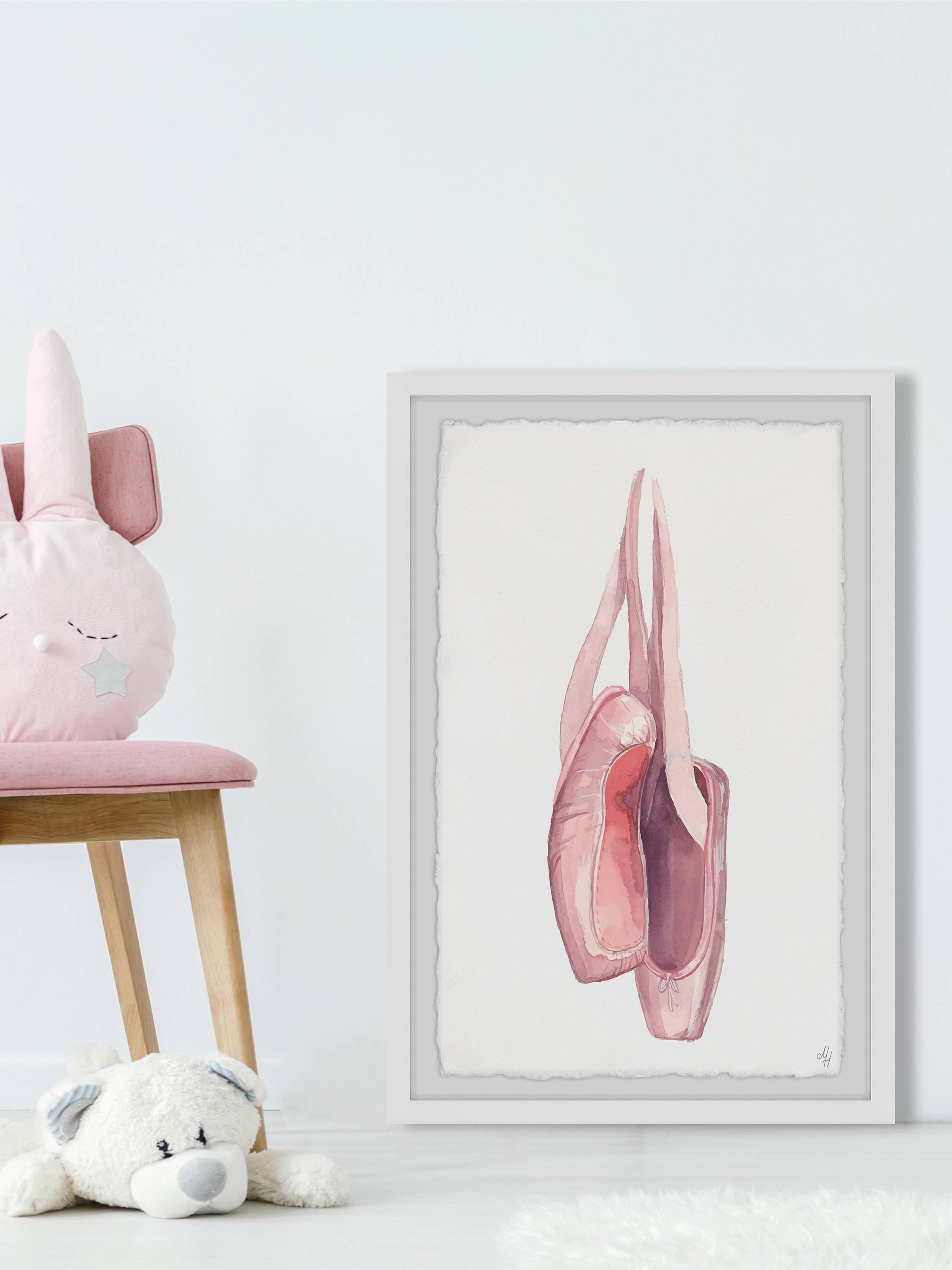 Marmont Hill Pink Ballet Shoes Framed Wall Art