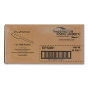 Eco-Products Plant Starch Knife - 7", Cream, 50/Pack, 20 Pack/Carton