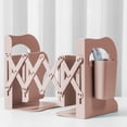 thumbnail image 1 of Feltree Foldable Bookends Adjustable Book Holder for Desk Space Saving Desktop Book Shelf Organizer for Books Magazines DVDs, 1 of 8