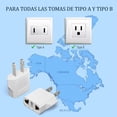 thumbnail image 2 of Adaptador de Enchufe MHKBD Blanco, Pequeño Adaptador de Viaje, Europa a EE.UU. y México, 2 of 7