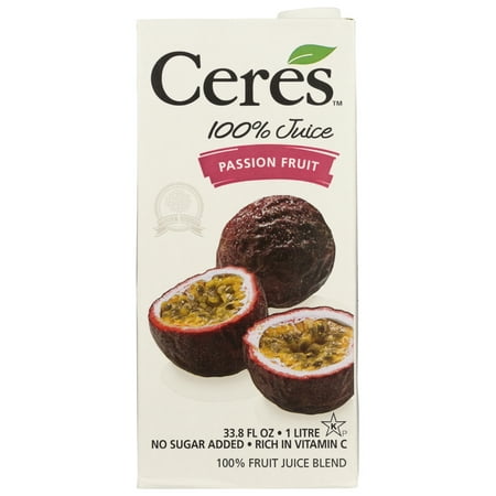 (12 Pack) Ceres Juices Juice Passion Fruit, 33.8 Fl Oz