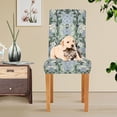 thumbnail image 4 of Yayeee 2 Pack Dining Chair Covers Stretch Parson Chairs Slipcovers Seat Protector, Blue Blossom, 4 of 6