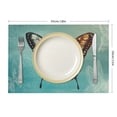 thumbnail image 3 of Pratyus Butterfly Theme 4pcs Linen Cloth Table Mats for Birthday Parties, Christmas, Restaurants, Buffets, Home Decoration 18x12in, 3 of 8