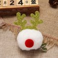 thumbnail image 2 of 4 Uds. Gorros navideños pasadores de venado bola de pelo clip superior Navidad niños decoración de cervatillo accesorios para el cabello, 2 of 5