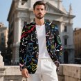 thumbnail image 3 of CHAQLIN Math Formula Print Polyester Slim Fit Casual Blazer for Men with Regular Fit, Classic Fit with Pocket Mens Blazer Jackets for Office, 3 of 9