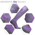 thumbnail image 3 of Ski Socks 2 Pairs Pack for Skiing, Snowboarding Performance Socks, 3 of 4