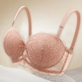 thumbnail image 4 of VISALY Push Up Bra Lace Bras Womens Cut Bra Underwear Bralette Crop Top Female Bra Brassiere Bra Thin Cup Bra Unpadded Bra Wireless Bras Strapless Bras For Women Plus Size Bras For Women Beige 80, 4 of 9
