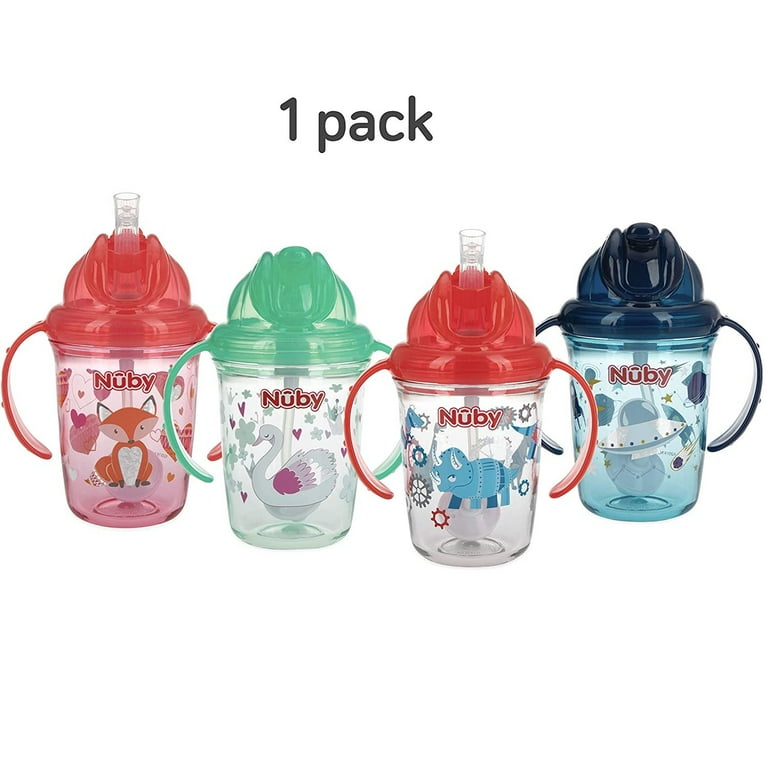 Nuby No-Spill Flip-It Straw Cups, 2-Pack