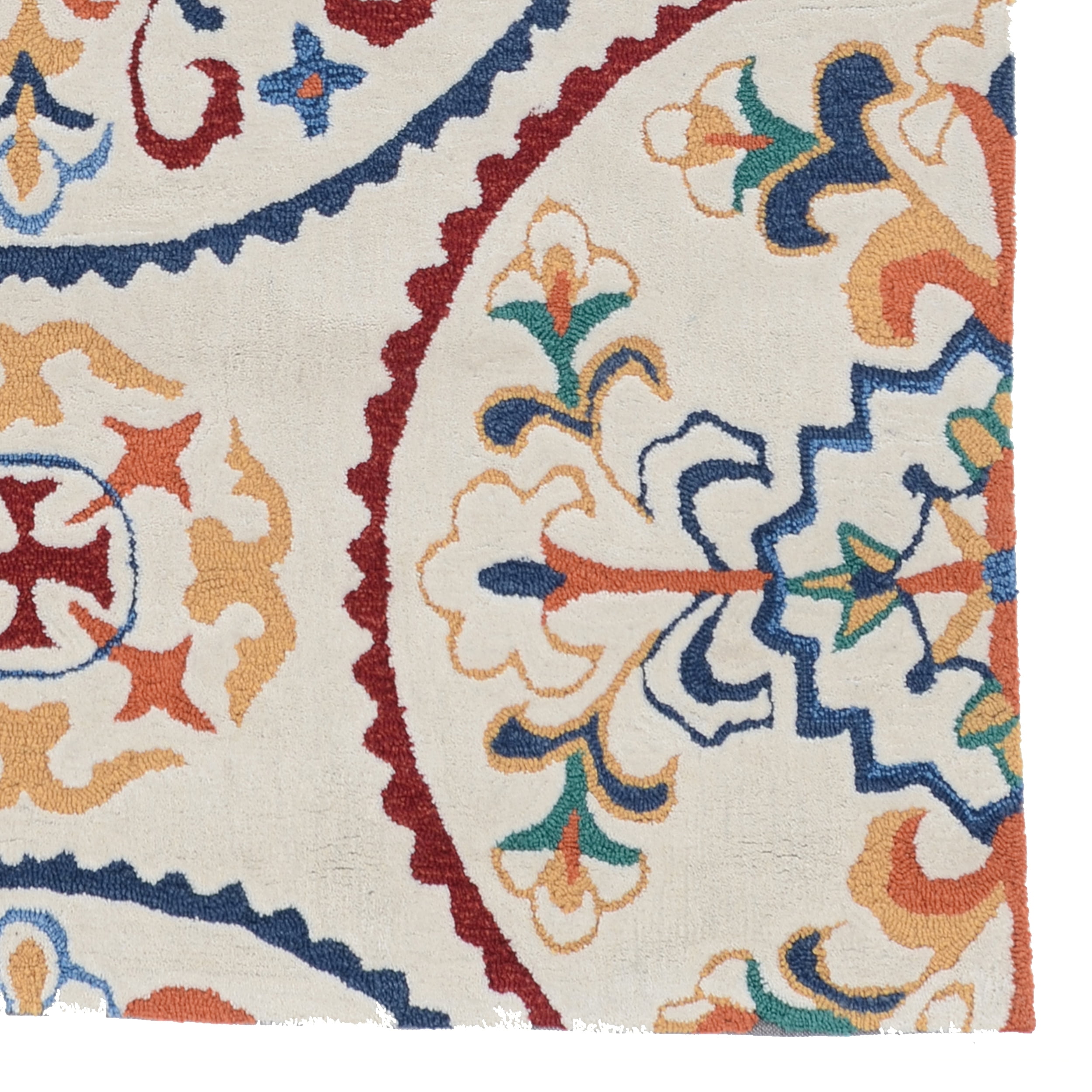 Linon Home Decor Trio Area Rug Collection, Ivory and Green, 1.83' x 2.83'