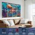 thumbnail image 3 of Stained Glass Style 8 Pack Art Acoustic Panels Sound Absorbing Glowing Baroque Octopus Coral Underwater Decorative Soundproof Wall Panels Self Adhesive for Nursery Game Room Bedroom 48"x32", 3 of 7