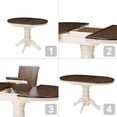 thumbnail image 4 of CorLiving Dillon Extending Oval Wood Pedestal Base Indoor Dining Table with Veneer Top, 4 of 9