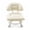 Beige, variant on Rolling Low Stool with Backrest,Padded Seat & Silent Casters,360 ° Swivel Mobility for Home,Office,Studio,Garage and Workshops,Comfortable and Mobile