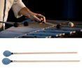 thumbnail image 3 of Yarn 1 Pair Marimba Mallets Medium Hard Yarn Head with Maple Handle for Percussion Playing MQ-06, 3 of 7